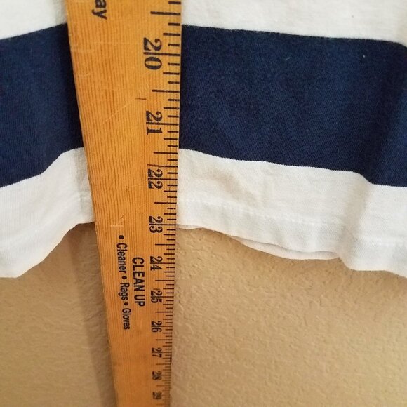 Ralph Lauren Sport Women's Striped Long Sleeve Shirt V-Neck Medium Pima Cotton M - Picture 6 of 11